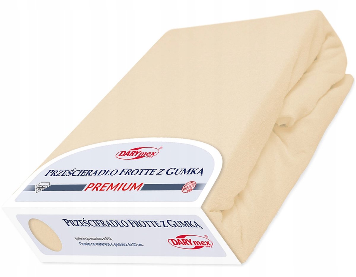 Hoeslaken Fijn Frottier met Elastiek 200x220 Beige 200g