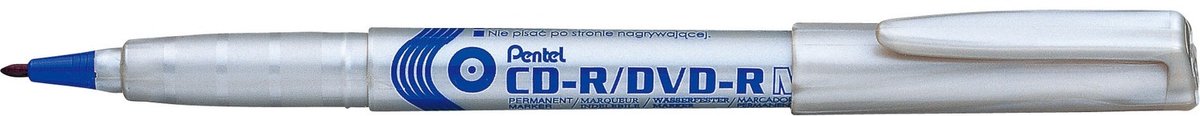 Pentel CD/DVD Marker NMS51 Blauw, Fijne Punt 0.8mm