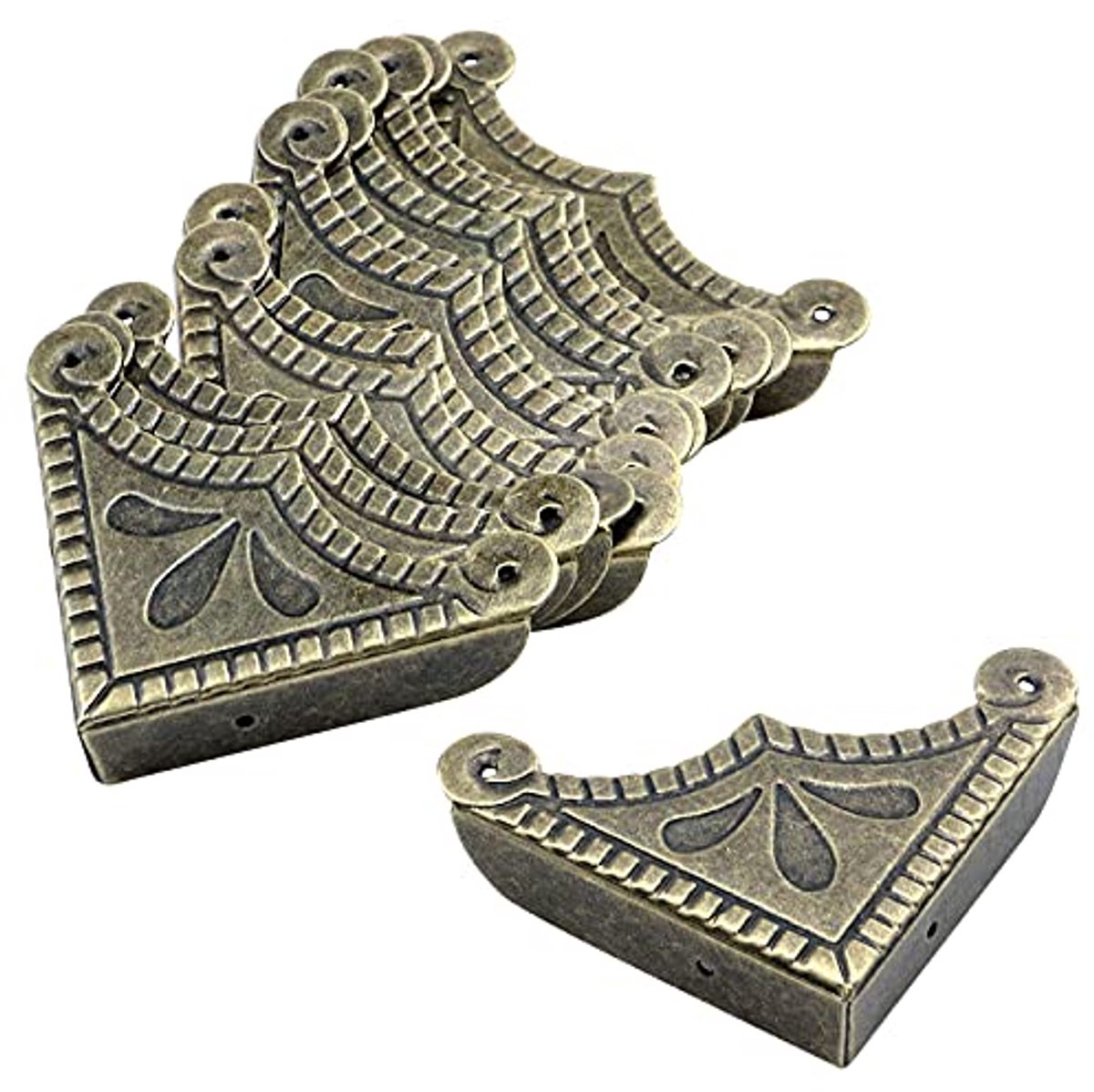 Image of 12 Stks Metalen Hoek Protectors voor Meubels - Veiligheids Bumpers en Rand Bescherming