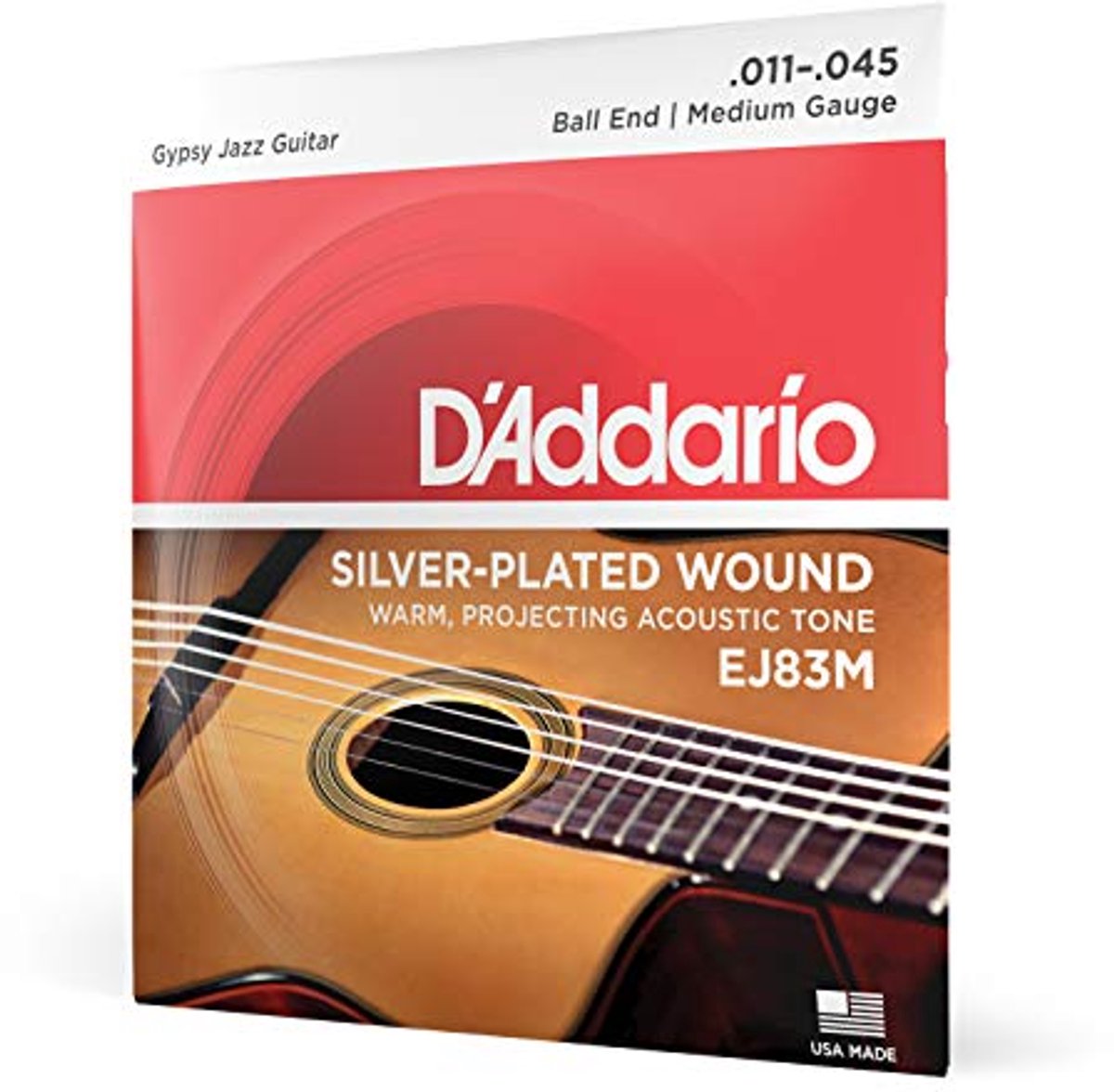 Acoustic Guitar Strings Set for Gypsy Jazz - Medium Ball End 11-45