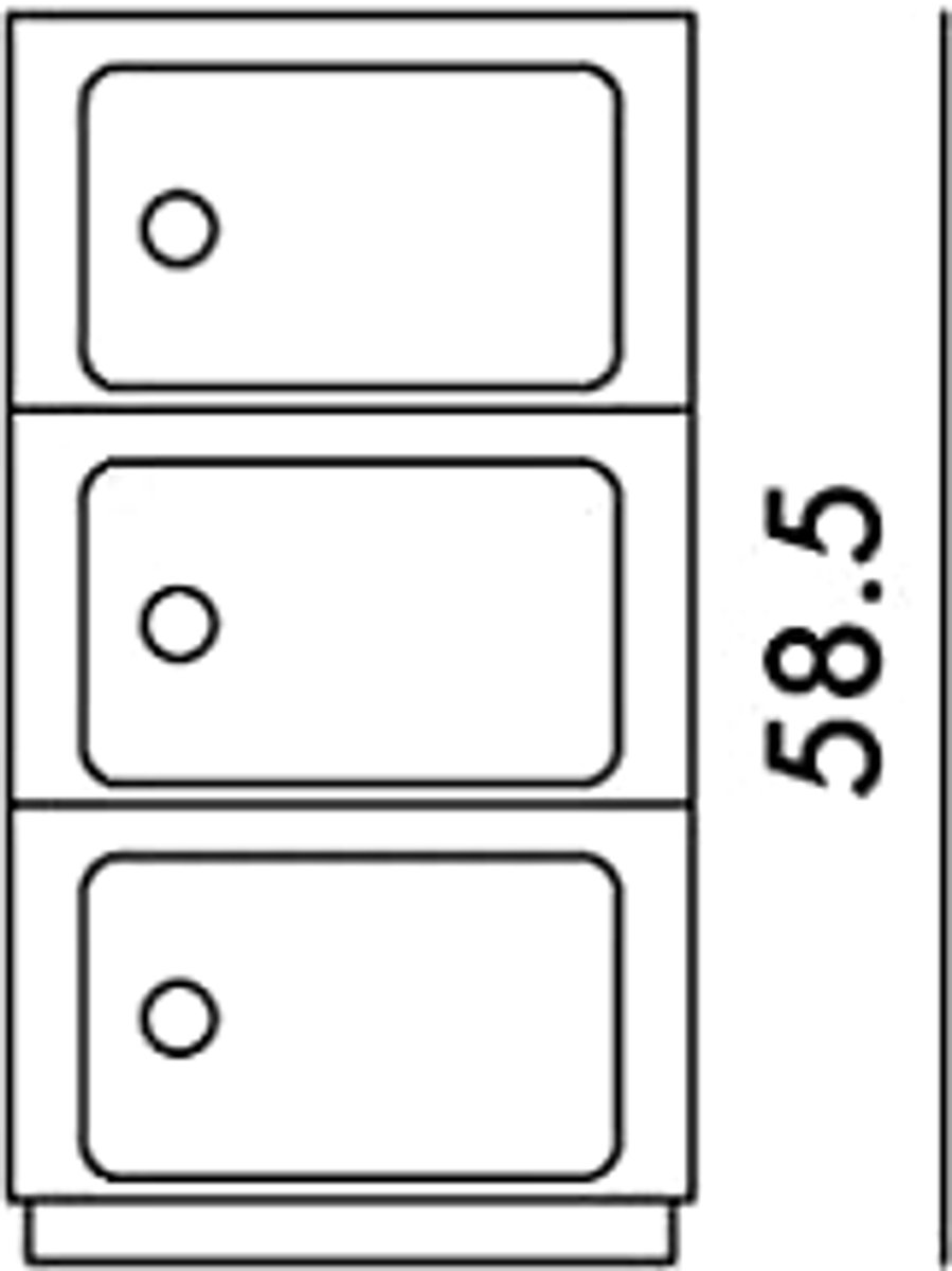 Modulaire Opbergmeubel Componibili, 3 Elementen, Transparant Wit