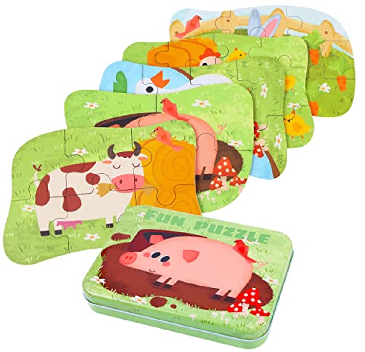 Kinderpuzzel voor Huisdieren | 5 Puzzels voor Kinderen