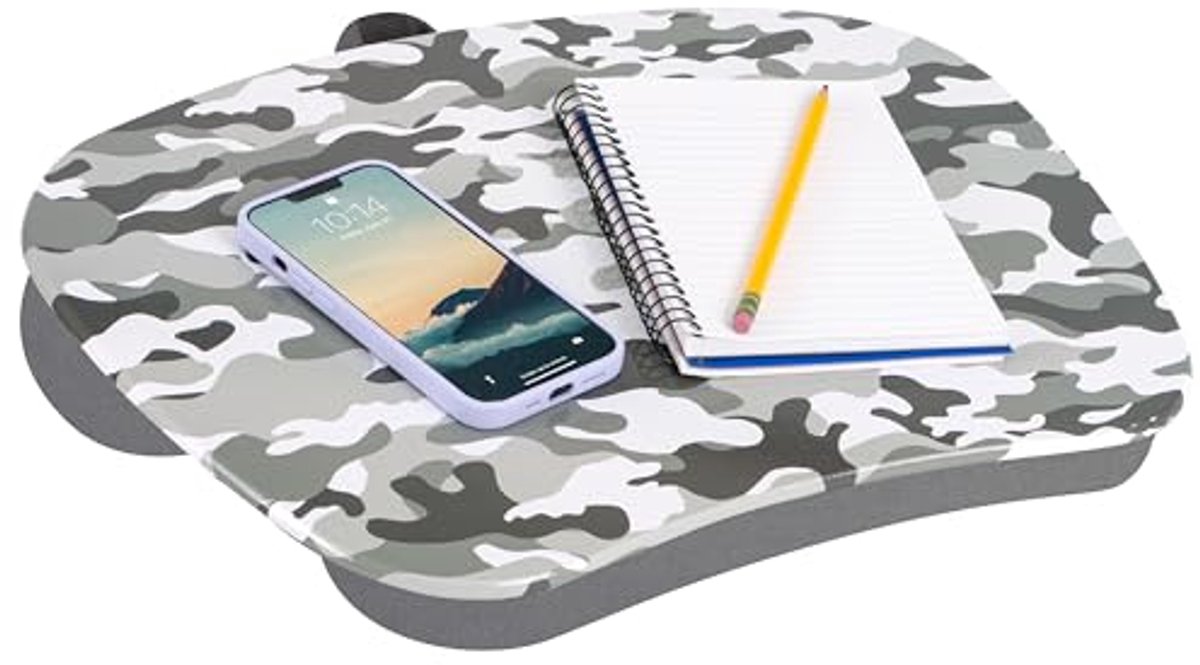 Lap Desk Grijs Camo voor laptops tot 15,6 inch - Stijlvol en Draagbaar