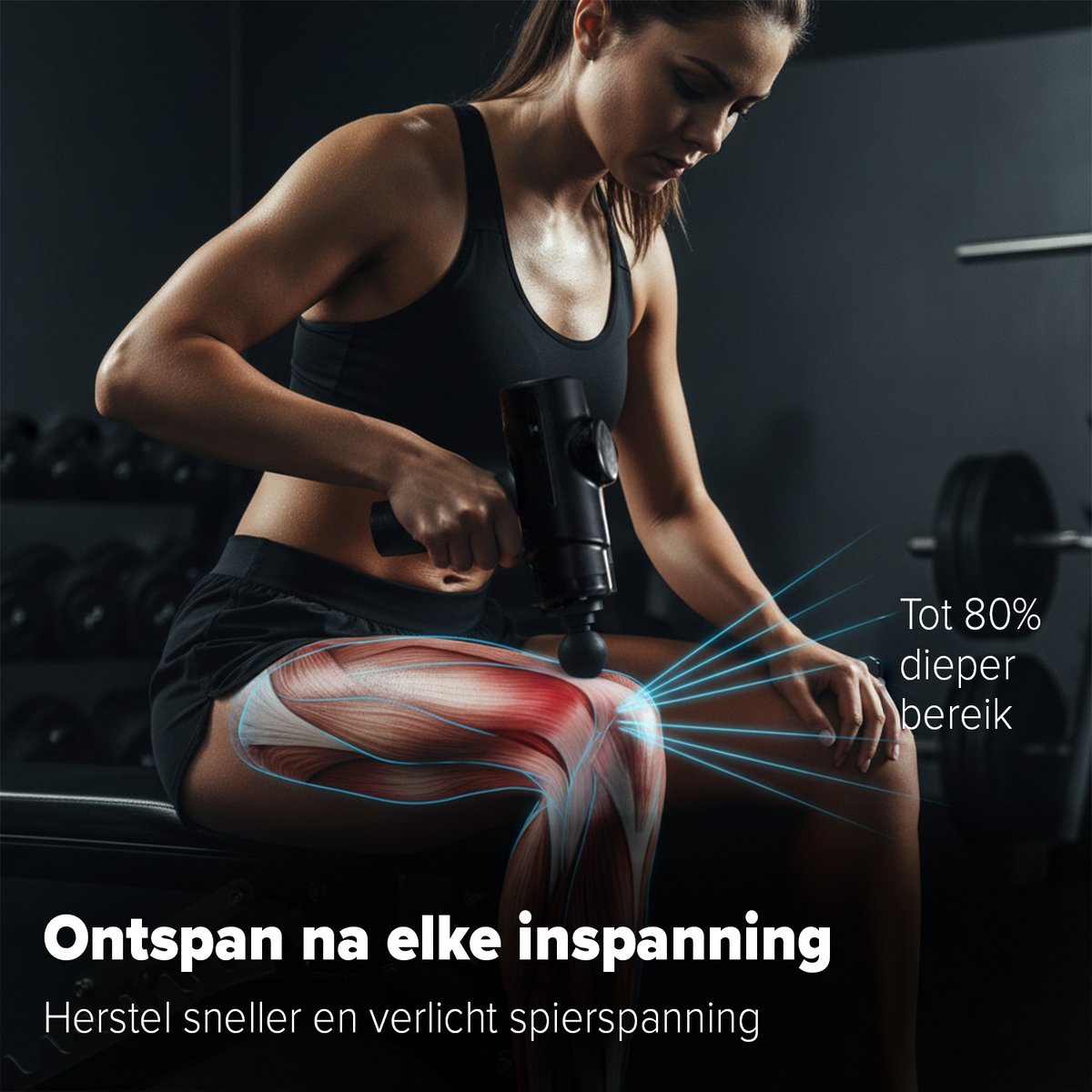 Massage Professioneel Massage Gun Draadloos met 6 - afbeelding 3