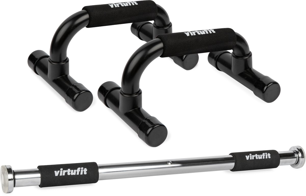 VirtuFit Combideal: Optrekstang + Opdruksteunen