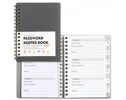 Wachtwoordenboekje - Wachtwoordenboekje met alfabet - Password Organizer - A6 - Wachtwoorden notitieboek - Password book - Voor internet, website, adres, contacten