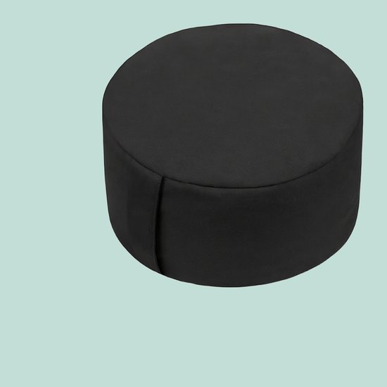 Meditatiekussen met yogariem - katoen - zwart van Pure2Improve — afbeelding 2