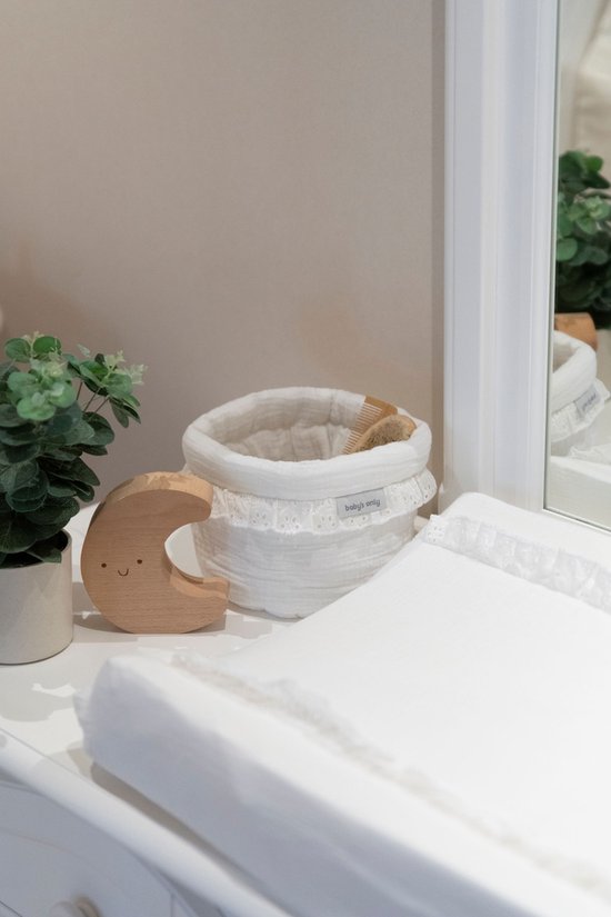 Baby's Only Commodemandje - Opbergmandje - Commode organizer - Babykamer accessoires Calm - Verzorgingsmandje - Warm Linen - 100% katoen — afbeelding 3