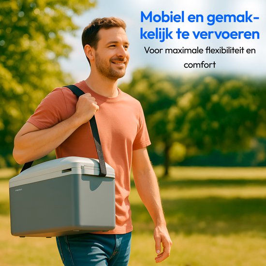 MEDION mobiele koelbox met verwarmingsfunctie (elektrisch, 2in1 koelen & verwarmen 20°C - 55°C, 16 liter inhoud, 57 Watt, 12V autoadapter, voor auto, vrachtwagen, camper, camping, tuin, MD13100) van Medion — afbeelding 5