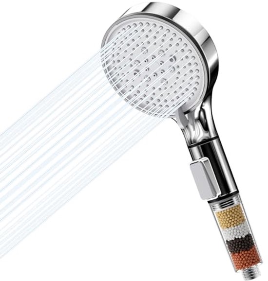 Handdouche, douchekop universeel instelbare instelling hogedruk waterbesparend met flexibele roestvrij stalen waterslang en teflon band voor thuis hotel