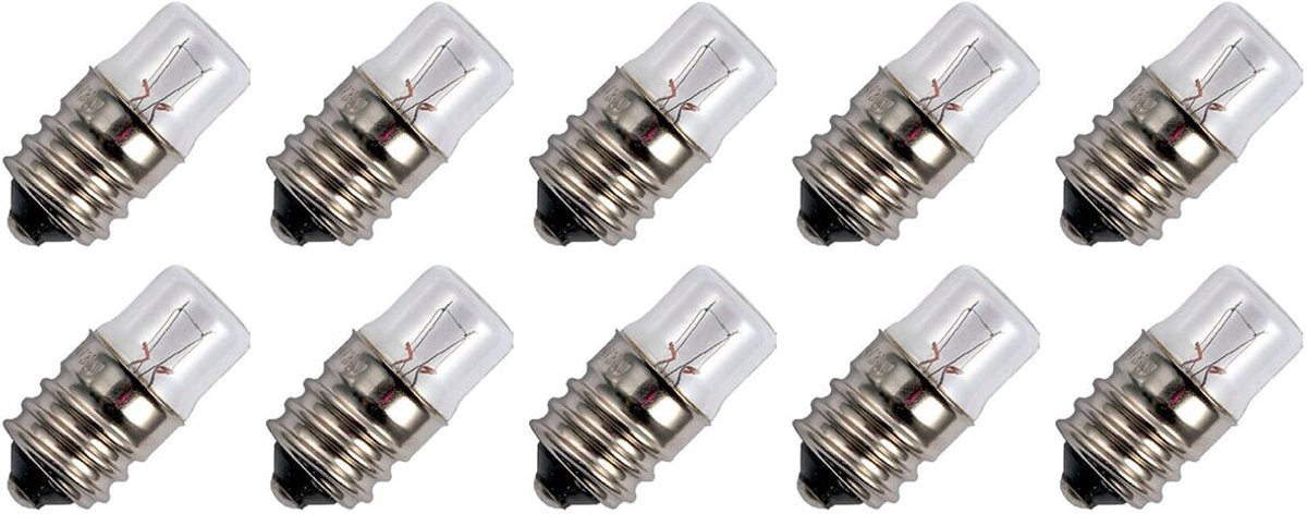 Signaallamp E14 24V 5W - 208 mAh - 10 stuks - T14 Gloeilamp Ø14mm - 30mm - 2500K - Dimbaar