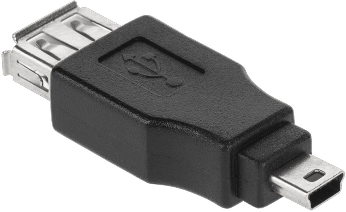 VLTG USB Koppelstuk - Mini USB (m) naar USB-A (v) - USB 2.0