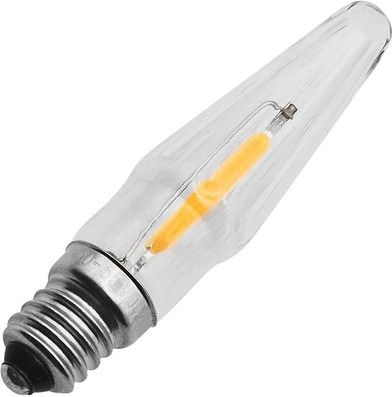Reserve Kerstlampje E10 LED Filament - 10-55V - 0.2W - Warm Wit Licht - 2200K - Helder