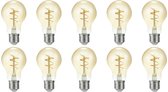 Lampe LED SPL E27 4,2W Dimmable - CRI 90 - Or - Wit Extra Chaud - Filament LED - Ambre - Remplace 40W - 10 Pièces