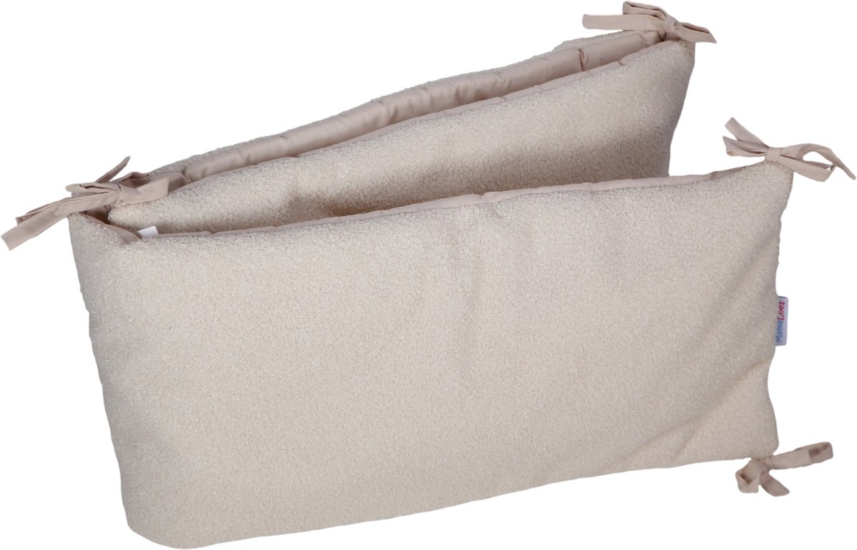 MamaLoes Teddy Boucle Naturel 30 x 180 cm Bedbumper