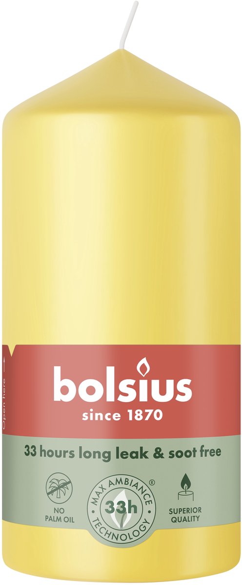Bolsius Stompkaars 120/58 Sunny Yellow (1 stuk)