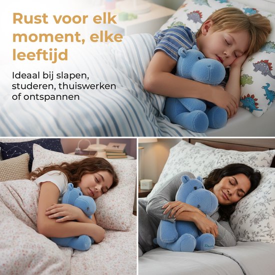 Verzwaringskussen 2KG Dreambuddy Luma het Nijlpaard - 2KG - Verzwaringsknuffel - Verzwaarde Knuffel - Anxiety Knuffel - Kalmerende Knuffel - Official Duzhey Kids Dreambuddy - Nijlpaard Knuffel - Slaapknuffel - Rustgevende knuffel van Dreambuddy — afbeelding 4
