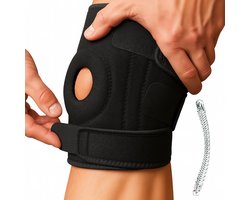 Kniebrace – Verstelbare Kniebandage – Patellabrace voor Heren / Dames – Ondersteuning bij Patella Blessures, Artrose & Meniscus – Verstelbare pasvorm – Comfort & Stabiliteit – Knieband – Zwart
