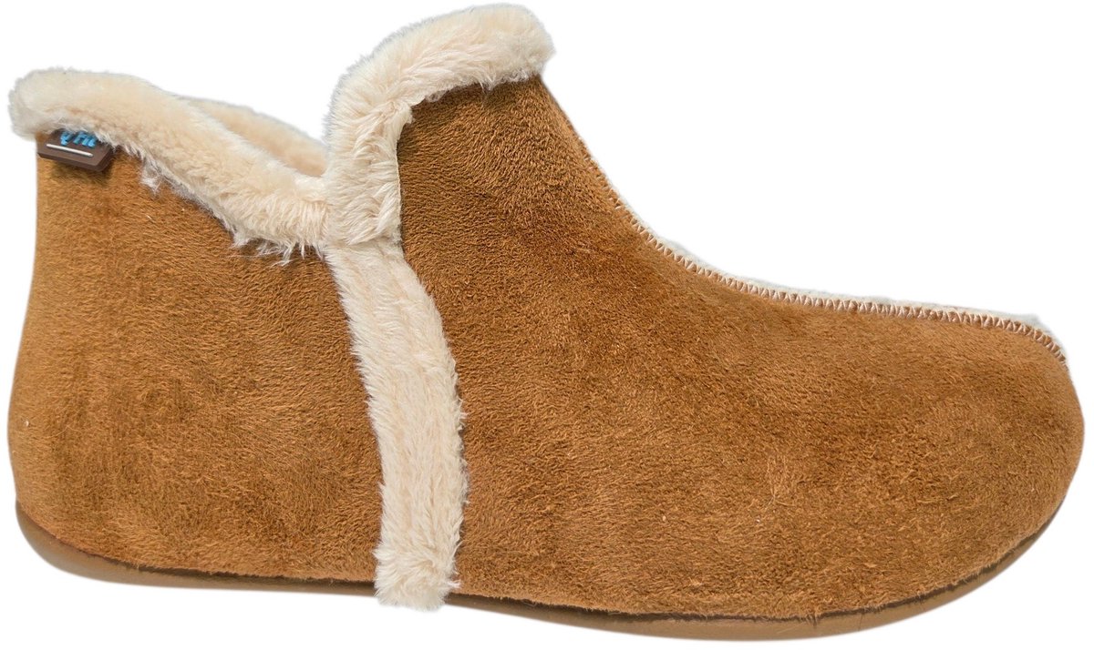 Q Fit Granada Suede Cognac Suede Gesloten Dames Pantoffels - Cognac - 37