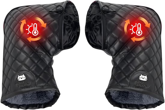 Motorfiets stuurhandschoenen, reflecterende winddichte en geïsoleerde stuurmanchetten, waterdichte scooter sneeuwscooter handwarmer handschoenen, elektrische auto stuurhoes met fleece en verdikking