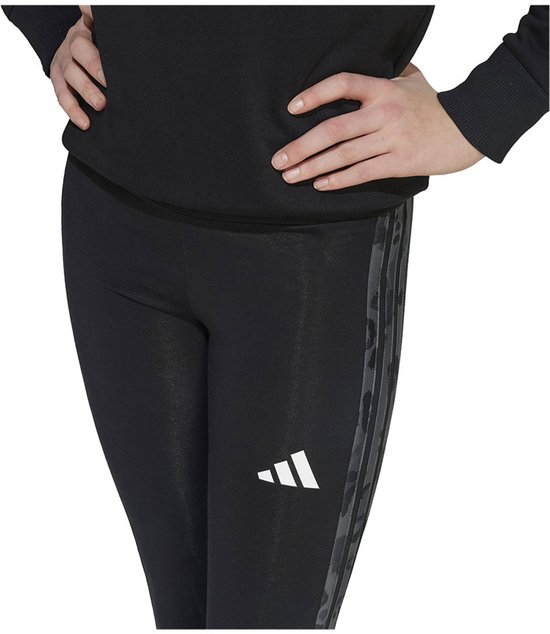 Adidas Sportswear Adidas Girls Animal 3-Stripes Legging Van Enkele Jersey Kids - Kinderen - Zwart van Adidas — afbeelding 3