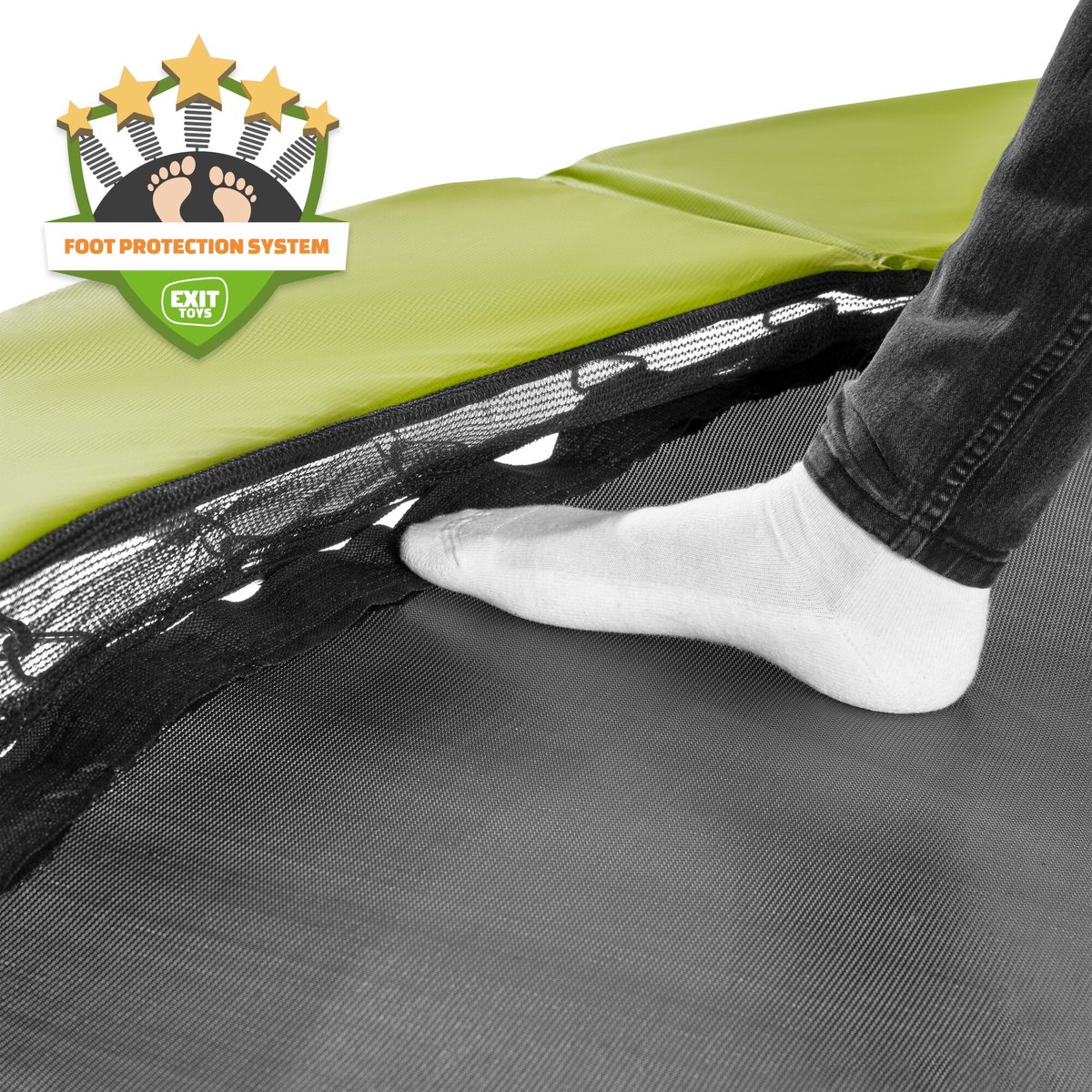 EXIT Silhouette Trampoline ø244cm - Op Poten - Rond - Trampoline Buiten - Voor Kinderen - Groen — afbeelding 5