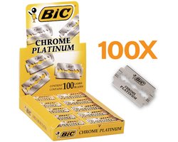 BIC Chrome Platinum Double Edge Razor - Scheermesjes - Platinum coating - Scheermes - 100 Stuks