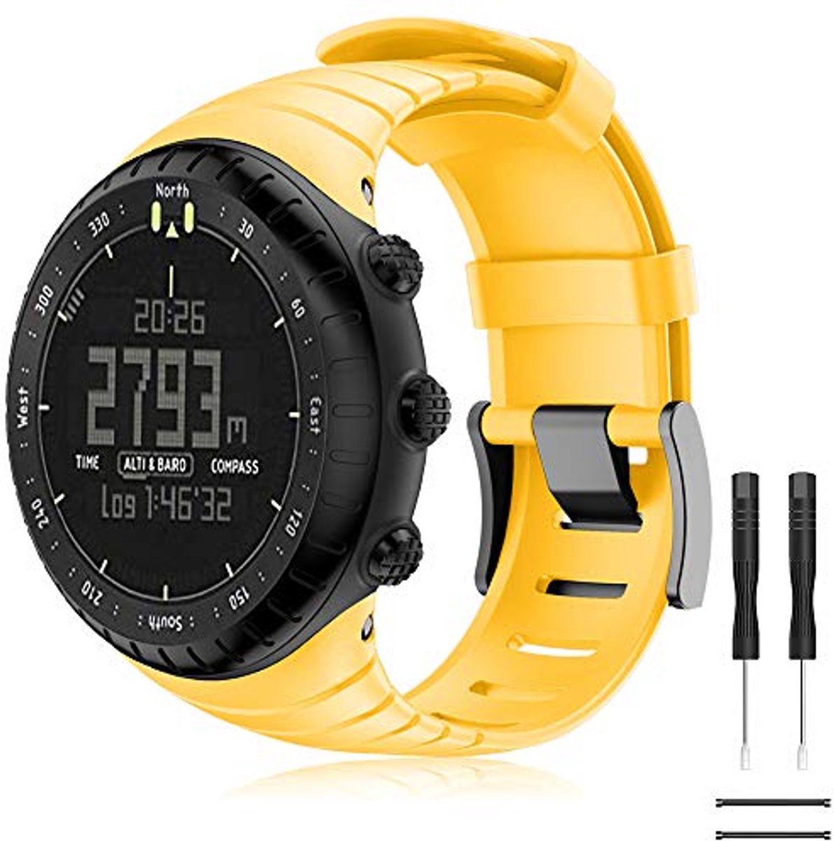 Verstelbare Siliconen Sporthorlogeband - Compatibel met Suunto Core