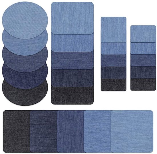 5 rollen Jean patches om op te strijken, 8 x 50 cm, reparatiepatches, kledingzelfklevende strijkpatches, denim patches met naai-accessoires, opstrijkpatches voor jeans, kleding, gatreparatie en
