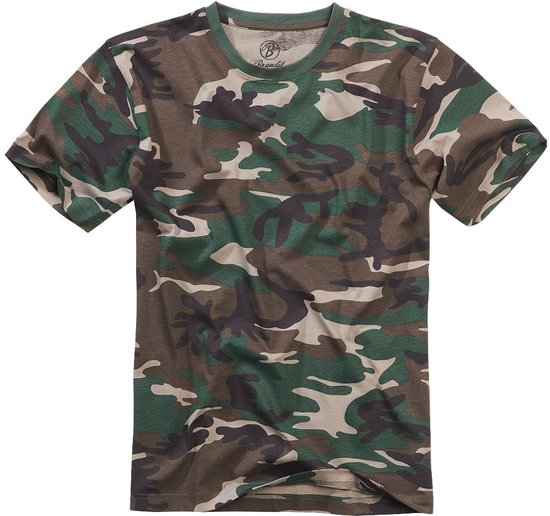 Brandit Premium Heren T-shirt - woodland - 7XL