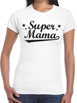 Super mama cadeau t-shirt wit dames XL