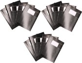 15x zwarte A4 ruitjes schriften 10 mm pakket - Notitieschriften - Schoolschriften