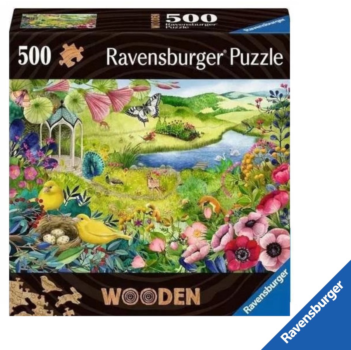 Ravensburger Houten Puzzel 500 Stukjes Wilde Tuin Educatief Speelgoed
