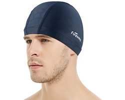 Firesara Lycra Lycra badmuts, zwemmuts, scheurvast, comfortabel, antislip, voor mannen en vrouwen, kort haar, lang, volwassenen, jongens, meisjes