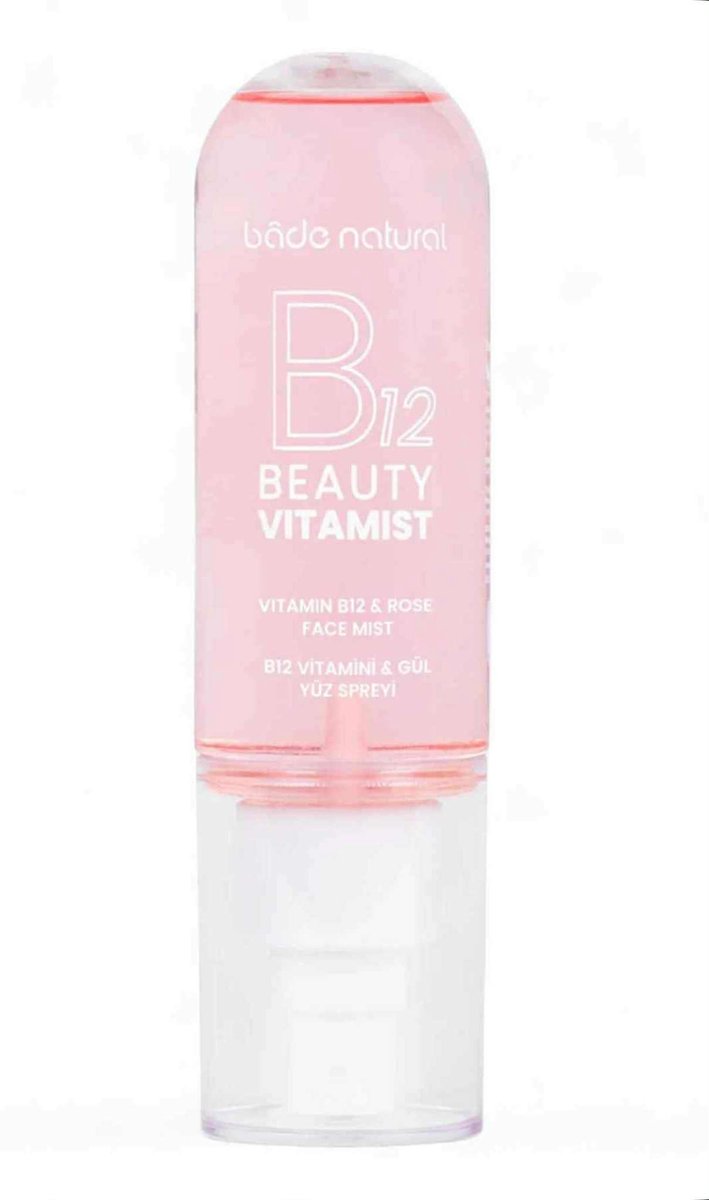 Bade Natural Beauty Vitamist – Rozewater Gezichtsspray met Vitamine B12 & Centella Asiatica – Hydraterend & Verfrissend – 100 ml
