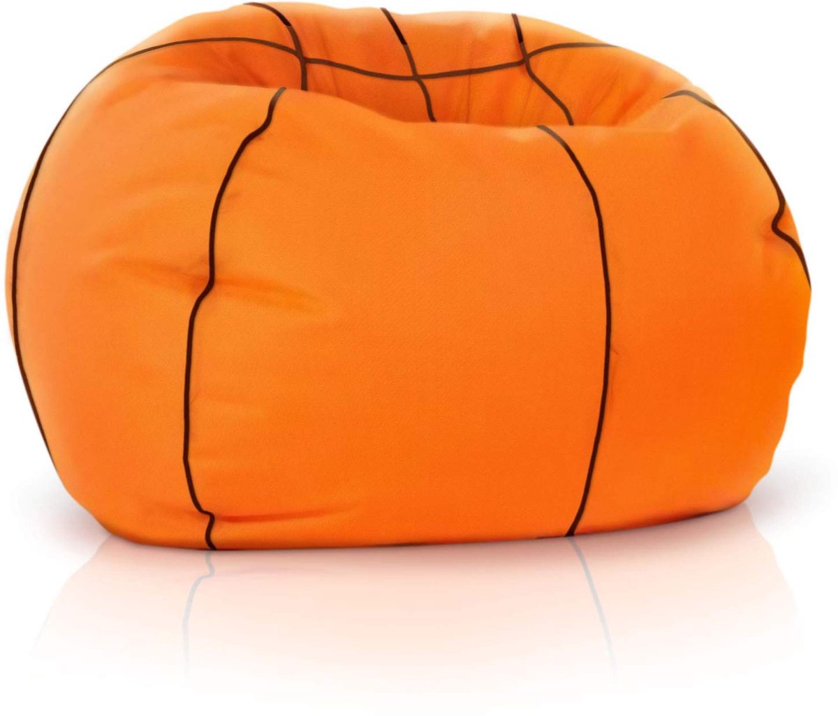 Green Bean® Basketbal Zitzak 90cm met 250 Liter EPS-korrelvulling - Ideaal voor Kinderen & Volwassenen - Oranje