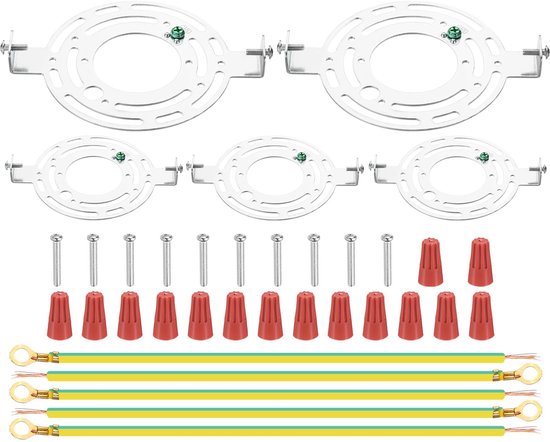 PATIKIL 115mm 150mm Deckenleuchte Platte Kit 2 Set Leuchte Montage Halterung Platte Universelle Stahl Querstange für Haus Büro Anhänger Wandleuchte