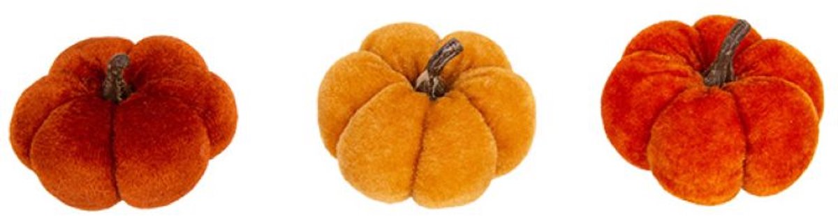 Cosy & Trendy Kerst Decoratie Pompen - Set van 3 stuks - Oranje