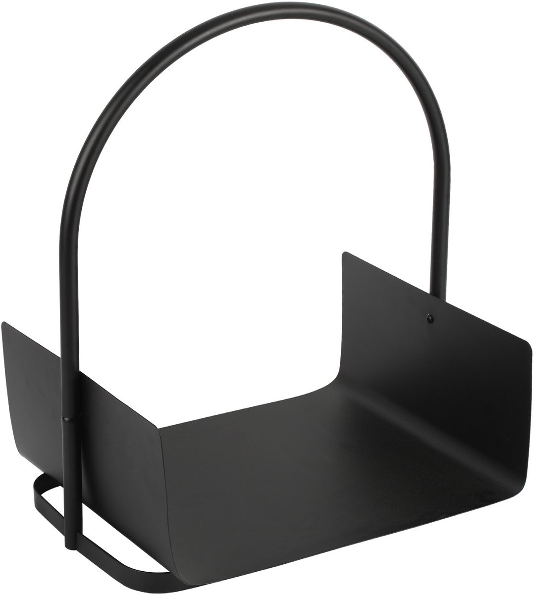 Brandhoutrek U-vormig vormige houtkorf haardhoutrek zwart metaal L40*B30*H50CM
