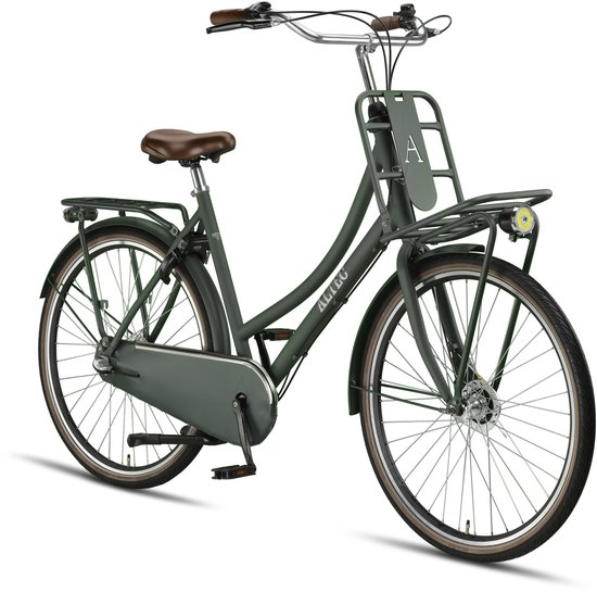 Altec Transportfiets dames Retro 28 Inch 57 cm Dames 3V Rollerbrake Donkergroen van Altec — afbeelding 3
