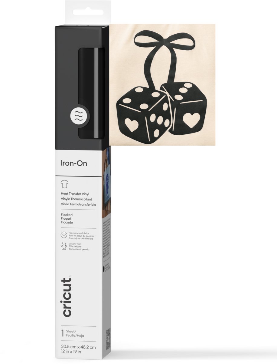 Cricut™ Flock Iron-On Zwart– 30,5 x 48,3 cm