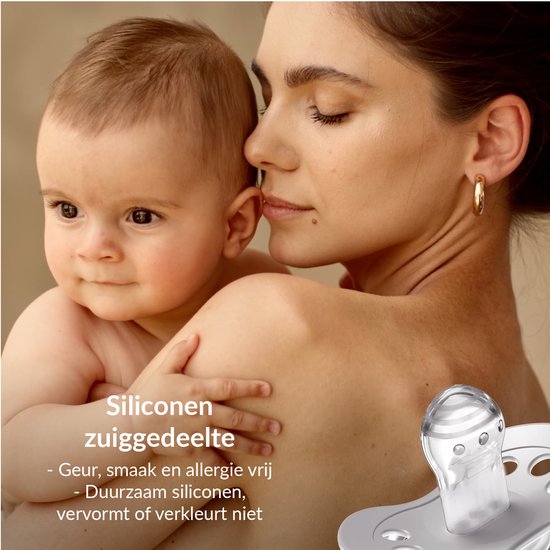 Difrax LOVI Dynamische Fopspeen - 0 tot 6 Maanden - Blossom - Wit & Oranje - 2 Stuks van Difrax — afbeelding 4