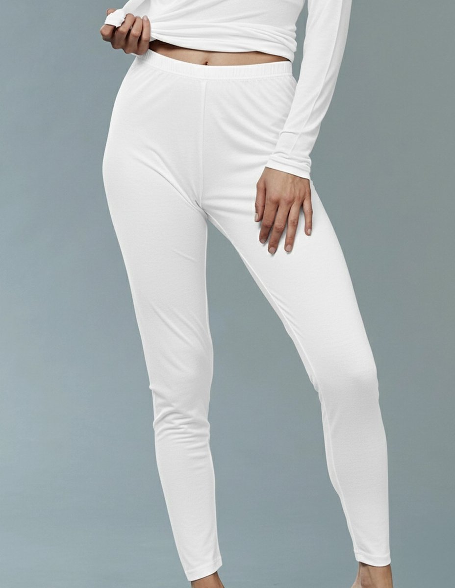 Zijden Legging Gebroken Wit L