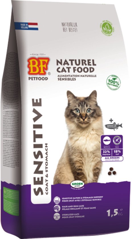 BF Petfood Kattenvoer Sensitive Graanvrij - 4 x 1,5 kg - Voordeelverpakking
