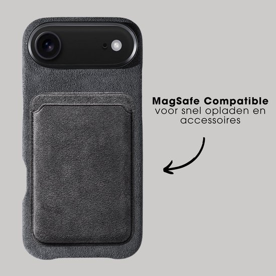 Coque de Luxe Alcanside pour Apple iPhone 17 Air – Coque antichoc Magsafe 360° – Coque Alcantara Premium – Protection optimale à 100 % – Gris sidéral