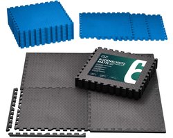 CLP Fitness mat 60×60 cm – extra dik – puzzelmat set – antislip matten voor zwembad, fitness en vloer – 6 stuks –