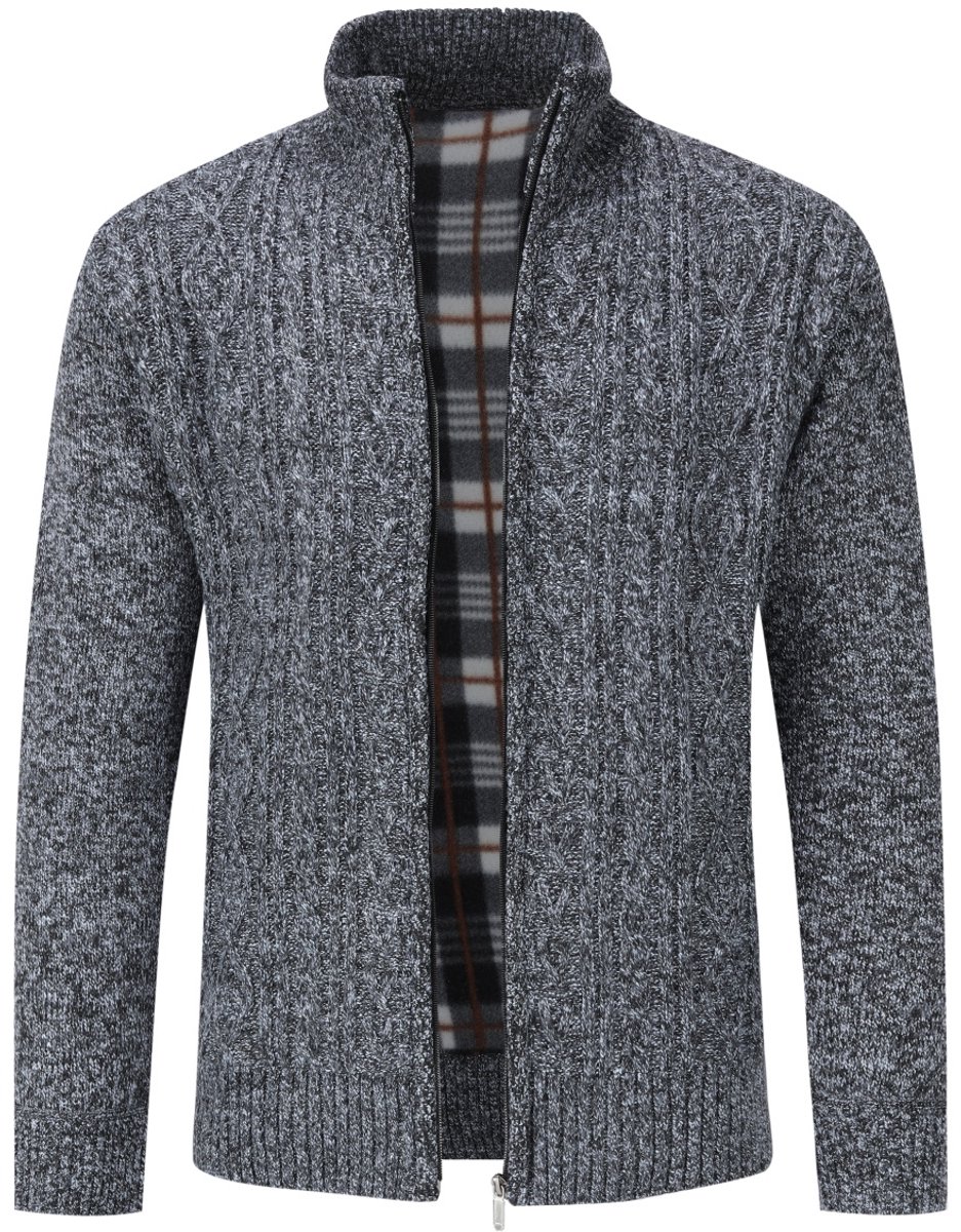 Allthemen Heren Trui Met Staande Kraag - Warme Vest - L