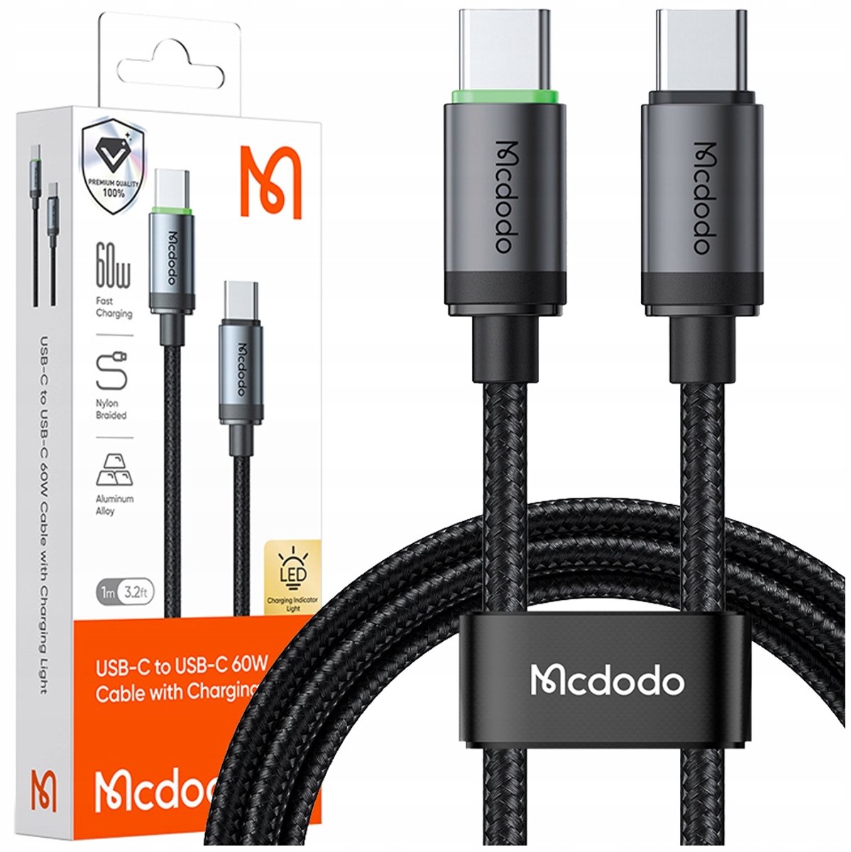Mcdodo Usb-C Snellaadkabel Voor Samsung Apple Usb Type C 3A 60W 3M