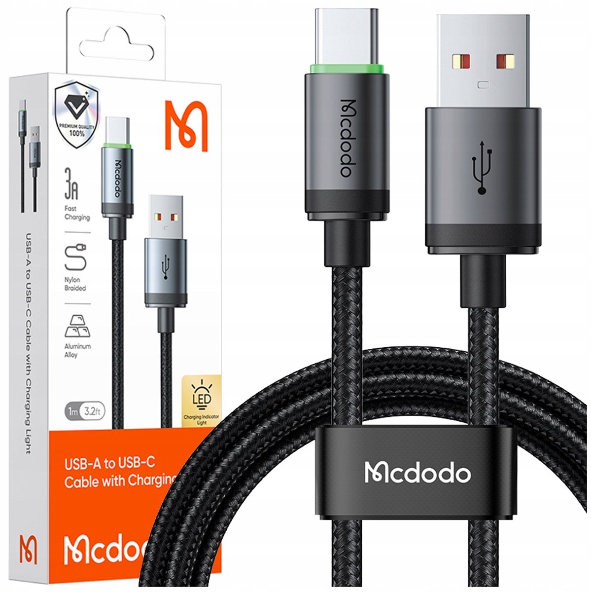 Mcdodo Usb-C Snellaadkabel Voor Samsung Xiaomi Usb Type C Qc 4.0 3M