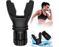 Trainingsapparaat, trainingsapparaat met verstelbare weerstand voor spiertraining ter verbetering van conditie en kracht, spirometrie LUN-oefenapparaat (zwart)